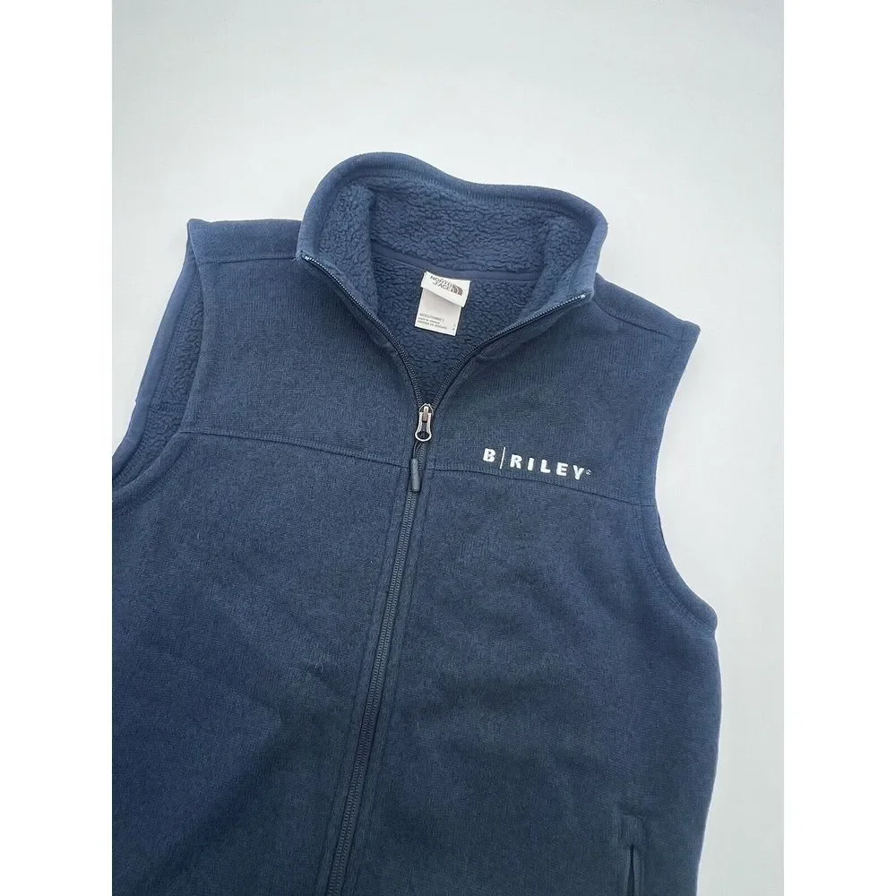 The‎ North Face Men's S Blue Vest Fleece Full Zip Side Pockets Sweater Vest NWT